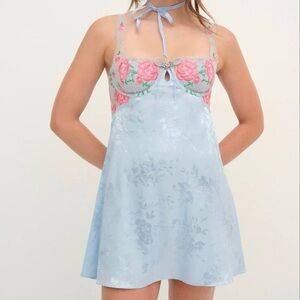 For Love & Lemons Vintage Rose Eyelet Slip